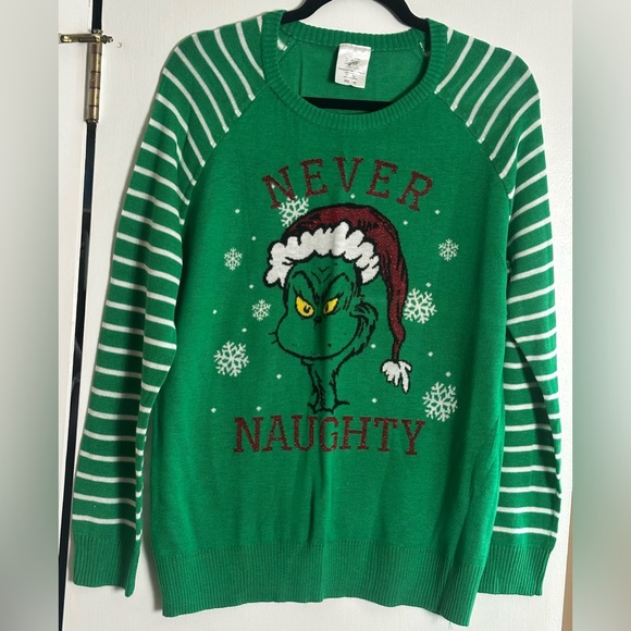 Festive Green Grinch Crewneck Sweater - Picture 1 of 4
